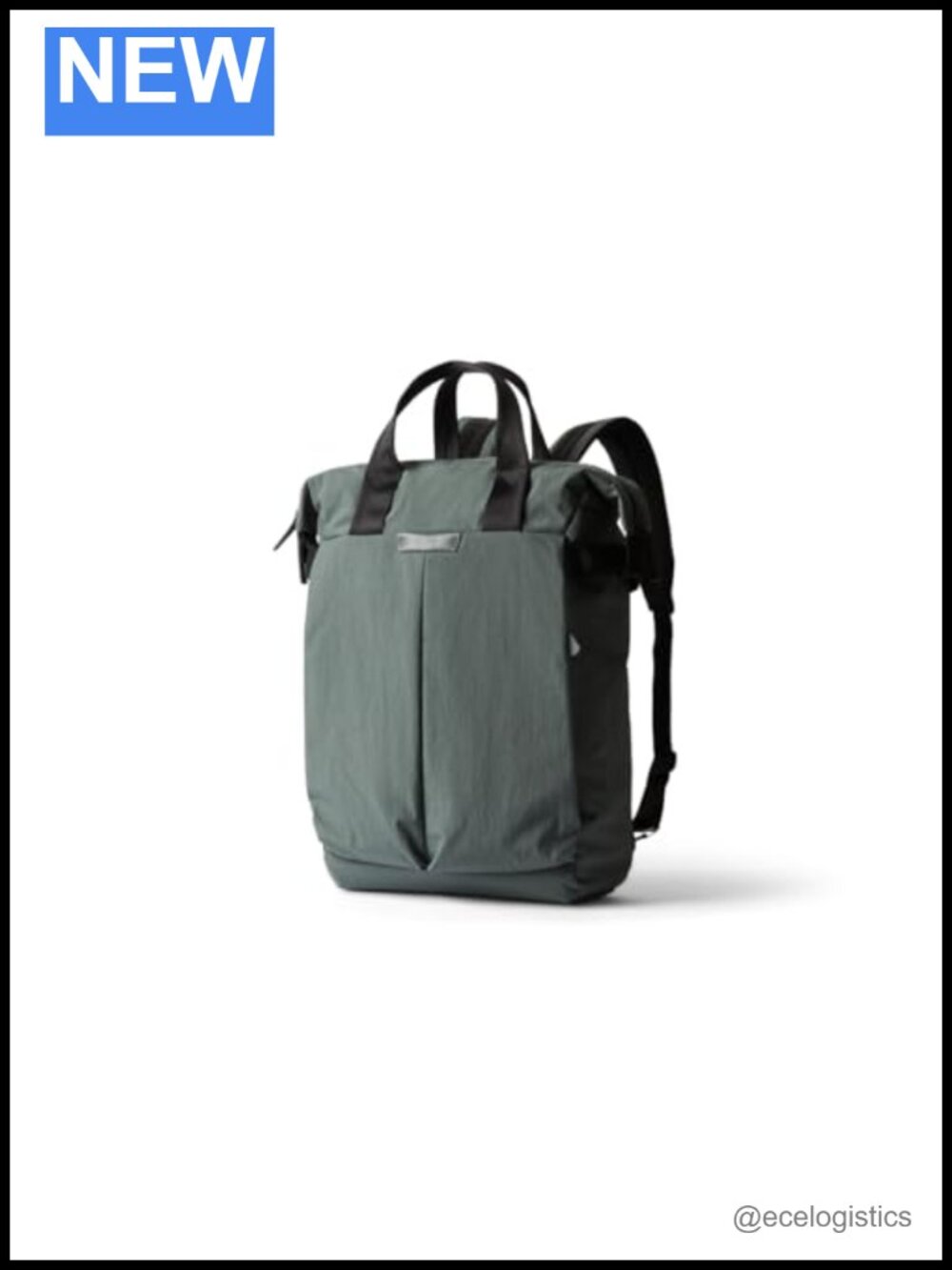 Convertible Backpack Tote Bag with Laptop Sleeve, Water-Resistant Nylon
